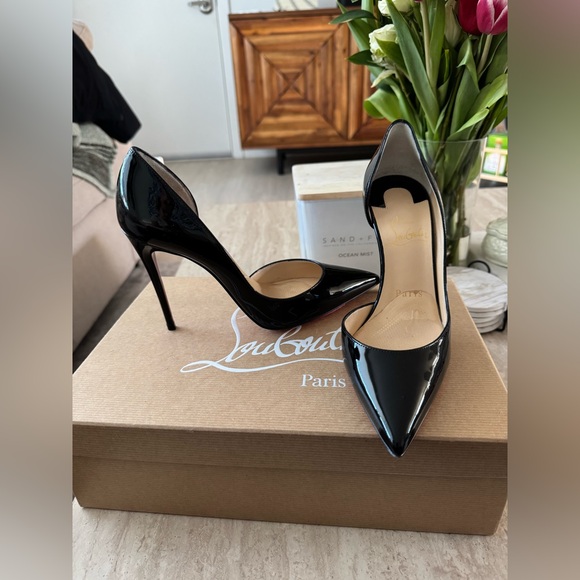 Christian Louboutin Iriza 100 Patent Leather Pumps – Black – Size 35.5 – Worn 2x - Picture 5 of 16